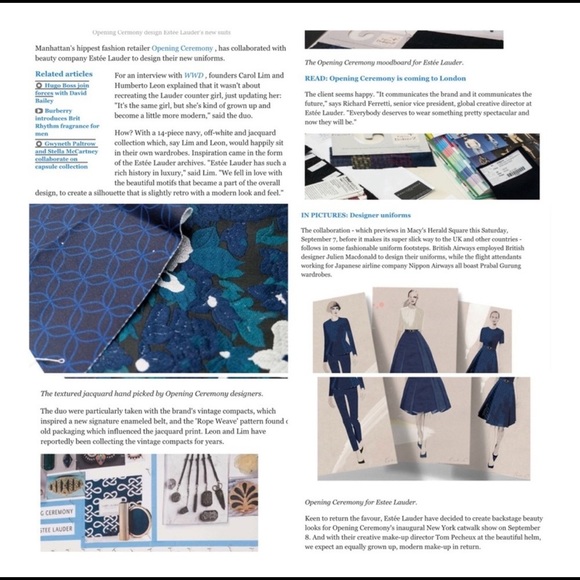 VINTAGE Ester Lauder Blue Short Sleeve Opening Ceremony Pleated A-line Dress - Picture 7 of 8